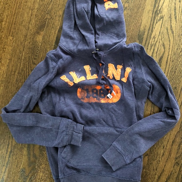 Pink by Victoria Secret ILLINI sweatshirt 💙🧡 - Picture 2 of 3